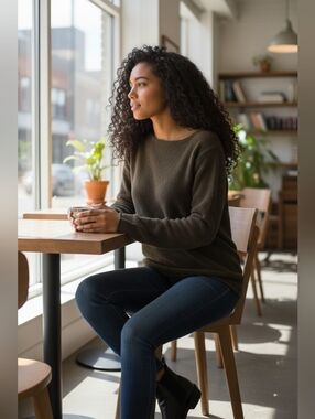 J. Jill Olive Green Fuzzy Sweater - Plush Pullover